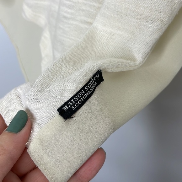 Scotch & Soda beads collar cream mix fabric top - Picture 4 of 7